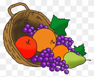 Thanksgiving Tremendous Freesgiving Baskets Basket - Fruit Cornucopia Clipart - Png Download