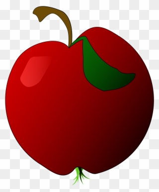 Illustration Of A Red Apple - Apple Clipart