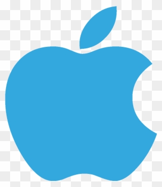 Clipart Light Blue - Blue Apple Logo Png Transparent Png