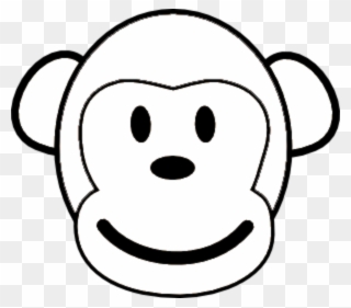Bw Monkey Benji Park Med Image - Drawing Start With Letter M Clipart