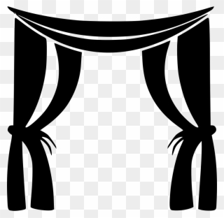 Curtains Icon Png Clipart Curtain Window - Black Curtain Vector Png Transparent Png