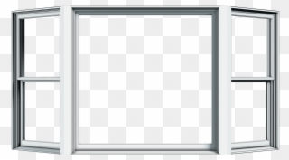 Window Frame Vector - White Wood Window Png Clipart