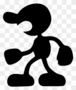 Mr Game And Watch Png Svg Black And White - Super Smash Bros. Ultimate Clipart