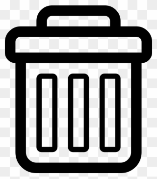 Collection Of Can Black And White - Recycle Bin Icon Flat Clipart