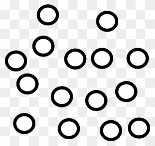 Particle Clipart Science - Gas Particles Black And White - Png Download