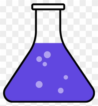 Navy Science Flask Clipart - Science Beaker Clipart - Png Download