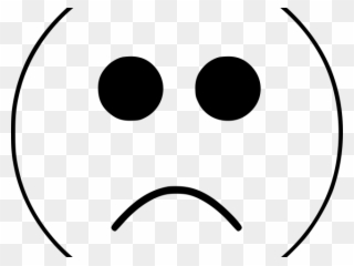 Sad Emoji Clipart Black And White - Smiley - Png Download