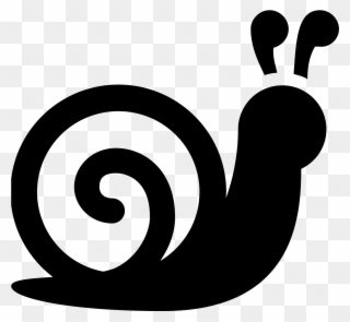 Graphic Black And White Library Snail Vector Silhouette - Snail Icon Clipart
