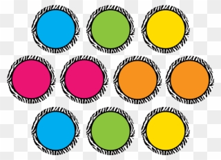Tcr5390 Zebra Colorful Circles Accents Image - Colorful Circles Clipart