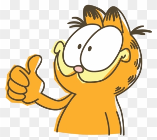 Garfield Line Messaging Sticker - Garfield Thumbs Up Clipart