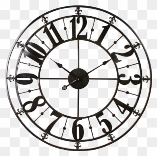 Clocks Indoor Provincial Distressed Metal Decor Clock - Clock Dial Roman Letters Clipart