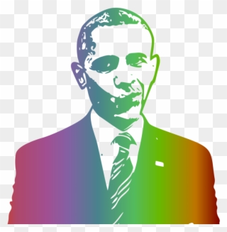 Barack Obama Gay Pride Rainbow Flag Pride Parade - Transparent Png Obama Clipart