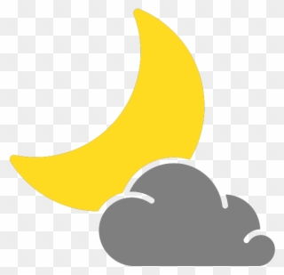 Sunny Clipart Mixed Weather - Night Weather Icon Png Transparent Png