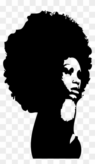 Popular Images - Black Woman Face Silhouette Clipart