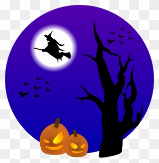 Witch On Broom - Trunk Or Treat Car Registration Form Clipart