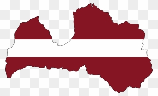 Flags Clipart Multicultural - Latvia Map With Flag - Png Download