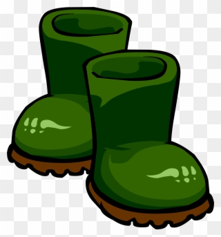 Green Rubber Boots - Club Penguin Green Boots Clipart