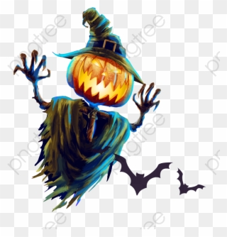 Halloween Scarecrow - Scarecrow Halloween Png Clipart