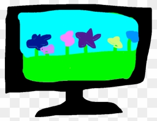 Watching Tv Clipart Drawing - Png Download