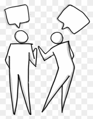 Two People Talking - Group Of People Talking Clipart - Png Download