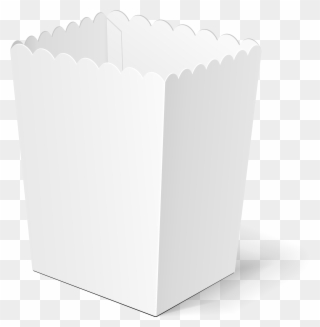 Disposable White Popcorn Boxes Clipart