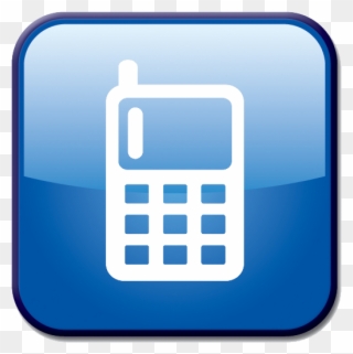 Blue Mobile Phone Vector Art Icon - Mobile Phone Blue Icons Clipart