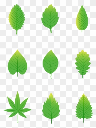 Simplicity Cartoon Green Leaves Elements Png And Vector - Dessin Feuille Verte Clipart