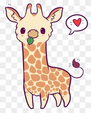 #giraffe #heart #kawaii #chibi #art #naomilord #cute - Kawaii Giraffe Clipart