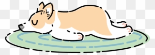 Sleeping Corgi Clipart