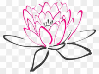Lotus Clipart Abstract Flower - Fiore Di Loto Stilizzato - Png Download