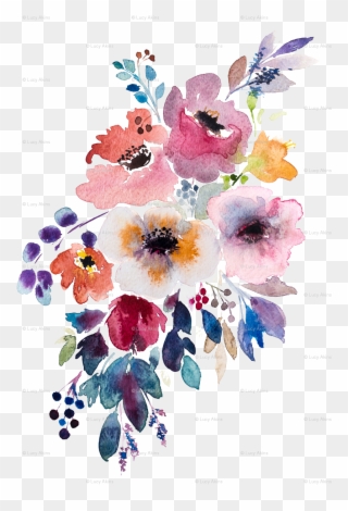 Floral Watercolor Png - Watercolor Flowers Clipart