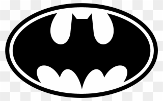 Batman 01 Logo Black And White - Super Hero Logos Black And White Clipart