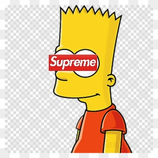 Bart Clipart Uihere - Supreme Bart Simpson Drawings - Png Download