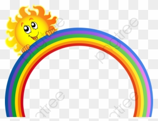 Cartoon Painted Rainbow, Cartoon Clipart, Sun, Cartoon - Cartoon Sun And Clouds - Png Download