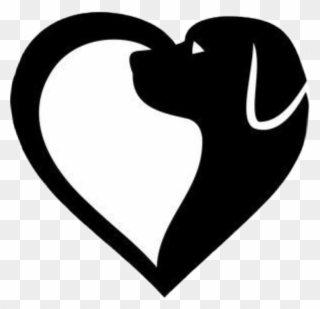 #heart #dog #silhouette - Dog Heart Clip Art - Png Download