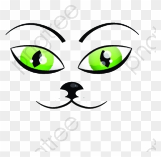 Green Eyes Cat Nose, Eyes Clipart, Cat Clipart, Nose - Cat - Png Download