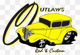 Outlaws Rod & Customs - Antique Car Clipart