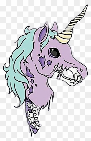 #zombie #unicornio #unicorn #tumblr#freetoedit - Unicornio Zombie Png Clipart