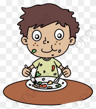 Eat A Messy Boy, Boy Clipart, Hunger, Delicious Png - Eating Transparent Png