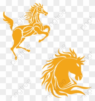 Galloping Horse Clipart - Dark Horse Horse Vector - Png Download