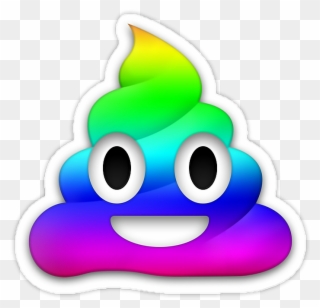 #emoji #emoticonos #whatsapp #rainbow - Rainbow Poop Emoji Png Clipart