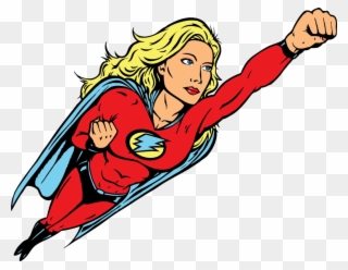 The Motive - Female Superhero Flying Clipart