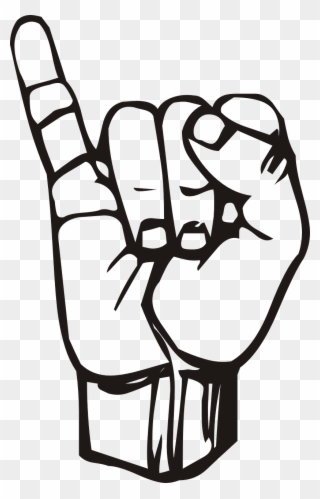 Sign Hand Finger Speech Png Image - Letter I In Sign Language Clipart