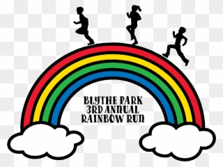 The Blythe Park Rainbow Run Is A One Of A Kind Experience - Rainbow Illustration Black And White Clipart