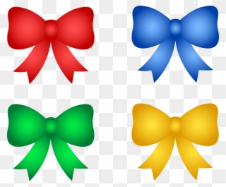 Cheer Bow Clipart Outline - Small Christmas Bow Clipart - Png Download