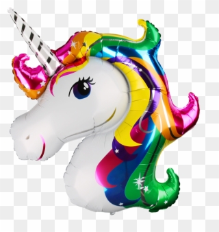 Folienballon - Unicornios En Png Transparente Clipart