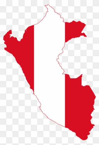 World Map Clipart Vector - Peru Flag Map Png Transparent Png