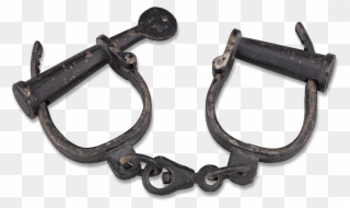 19th Century Prisoner Iron Handcuffs - Handcuffs Clipart