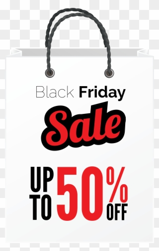Black Friday Sale White Bag Png Clipart Image - Black Friday Blanco Png Transparent Png