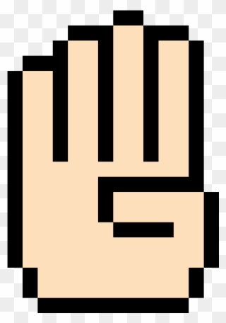 Hand Of Stop - Pixel Art Fingers Clipart